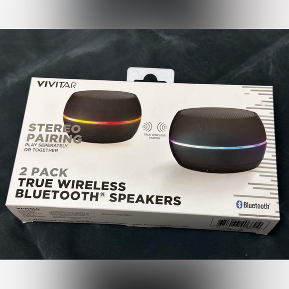 BLUETOOTH SPEAKERS 2 pack true wireless Bluetooth speaker - Picture 1 of 4